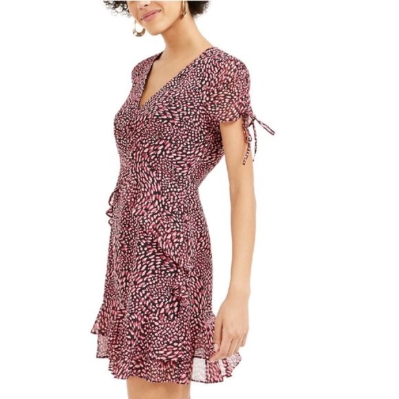 Bar III Printed Ruffled Mini Dress - Picture 3 of 6